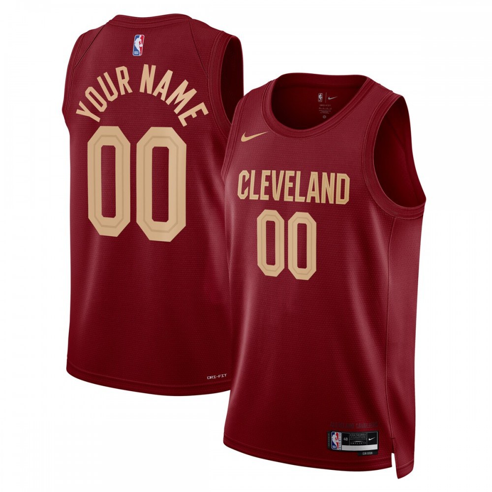 Cleveland Cavaliers Unisex 2022/23 Swingman Custom Jersey Wine - Icon Edition-Pro Kit Vault | Brand New 26/27 Sports Jerseys